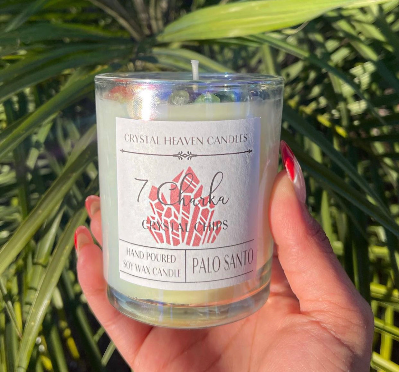 7 Chakra Crystal Candle