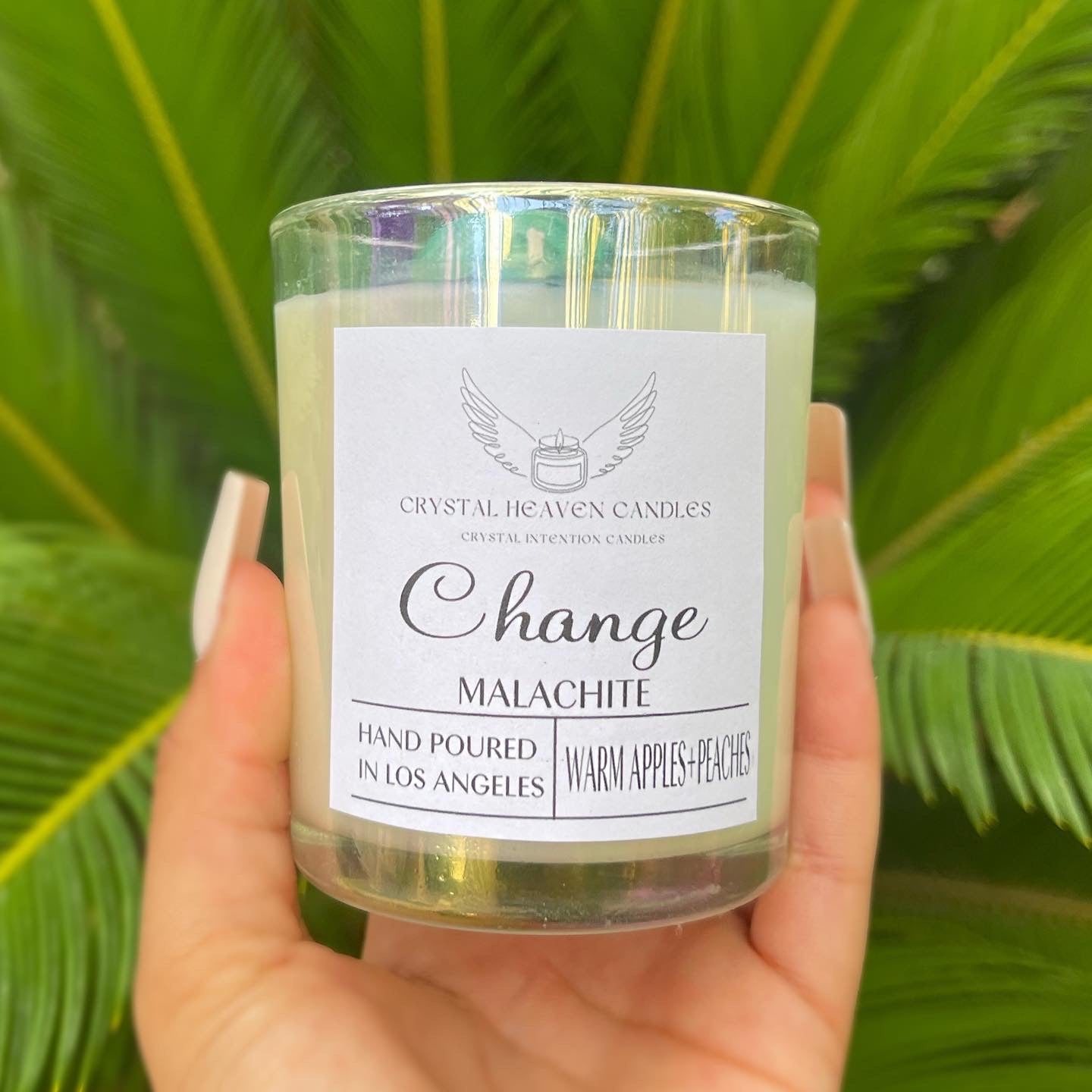 Change Malachite Crystal Candle